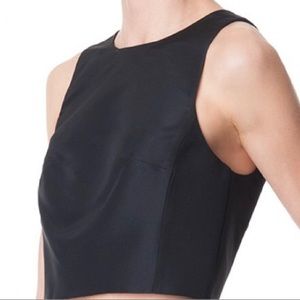 Mara Hoffman Classic Black Sleeveless Crop Top